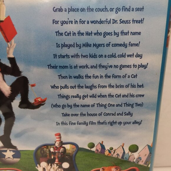 Vintage Dr. Seuss The Cat In The Hat VHS 2003 Clamshell Case Classic Family Film - Picture 4 of 5